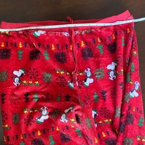 Peanuts Red Festive Pajama Bottoms XL